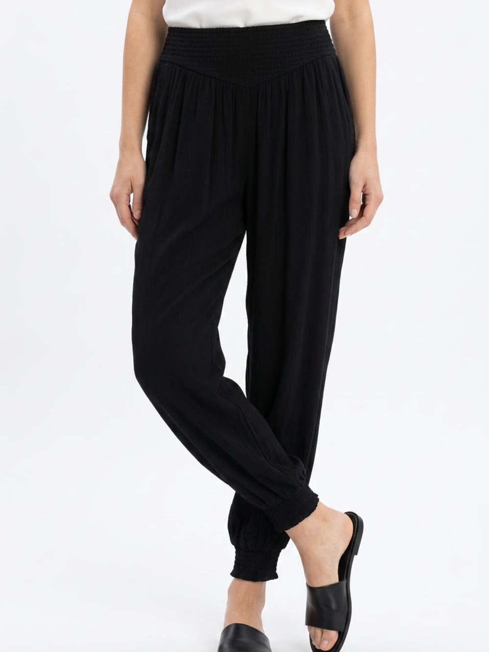 AERIE | Black Elastic Waist Harem Pants Women’s Size Small